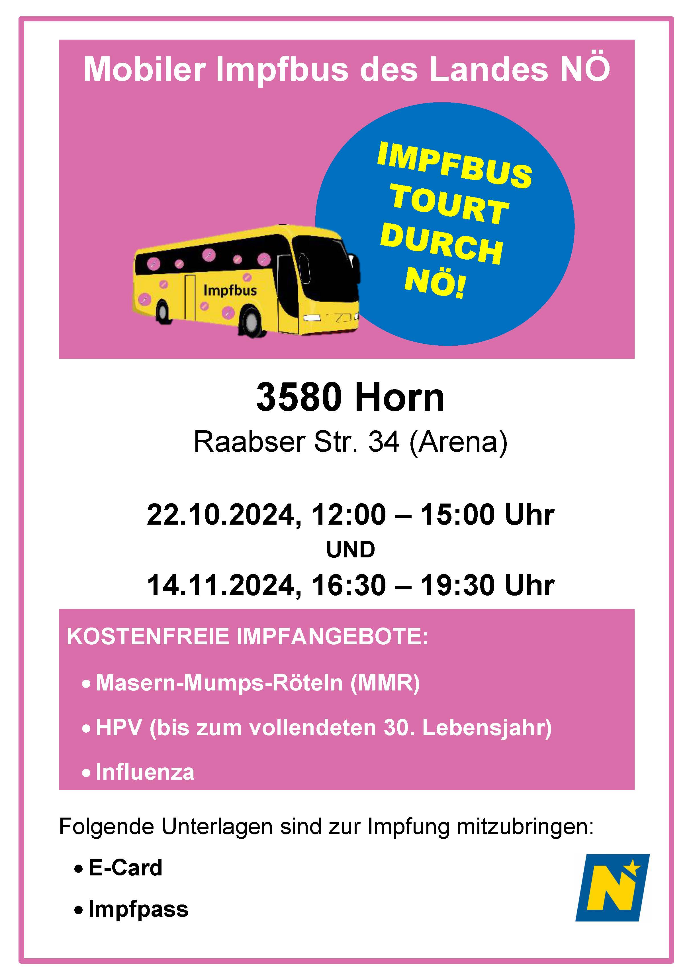 Plakat Impfbus